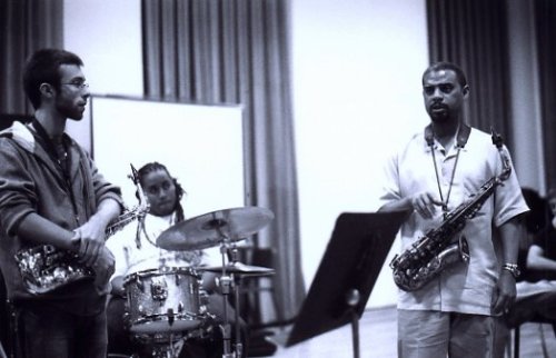 (L to R) Jon Olejnik, Jamison Ross, Steve Wilson // Steve Wilson had come to FSU to conduct a master class and performance for the Cannonball Adderley Festival in Tallahassee.  